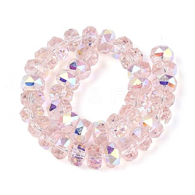 Electroplate Transparent Glass Beads Strands X-EGLA-N022-04A-D14-1
