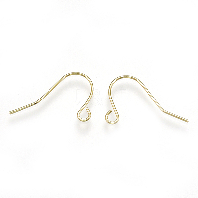 Brass Earring Hooks X-KK-S348-217-1