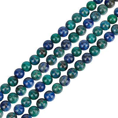2 Strands Natural Chrysocolla and Lapis Lazuli Beads Strands G-GO0001-38A-1