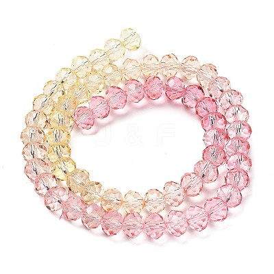 Transparent Painted Glass Beads Strands LS-DGLA-A034-T8mm-A09-1