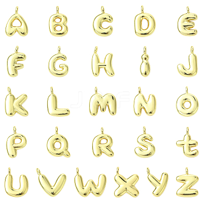 26Pcs 26 Styles Rack Plating Brass Pendants KK-SZ0002-56-1