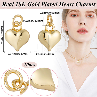 10Pcs Rack Plating Brass Pendants KK-BBC0017-06-1