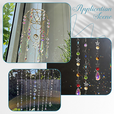 100Pcs Glass Charms GLAA-SP0001-70-1