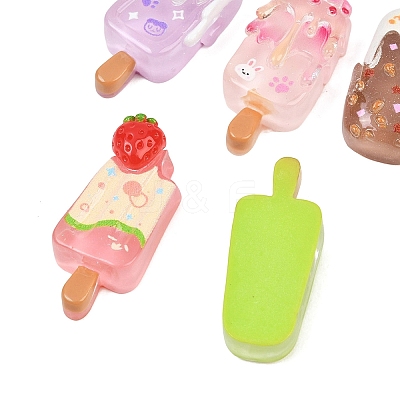 Transparent Ice Lolly Resin Cabochons RE-CBA6F62-01-1