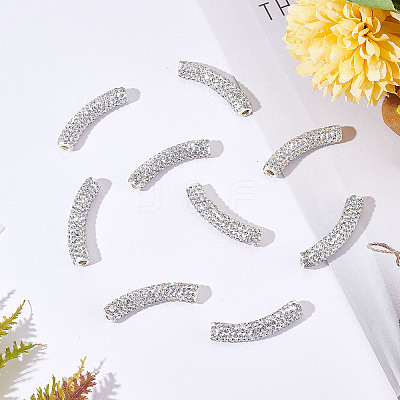10Pcs Brass Middle East Rhinestone Beads RB-SC0001-08-1