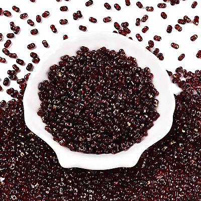 Picasso Spray Painted Glass Seed Beads SEED-T006-04-28-1