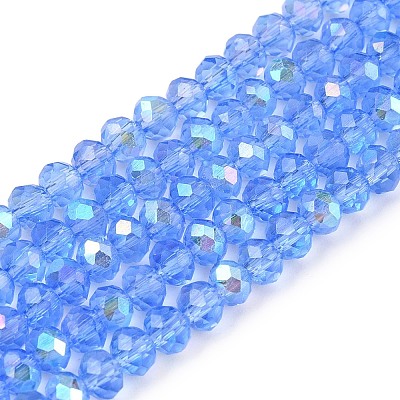 Electroplate Glass Beads Strands EGLA-A044-T3mm-L14-1