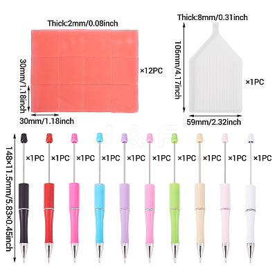 10Pcs 10 Colors ABS Plastic Nail Art Rhinestones Pickers Beadable Pens DIY-TA0014-97-1
