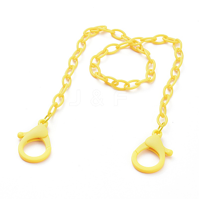 Personalized ABS Plastic Cable Chain Necklaces NJEW-JN03254-04-1