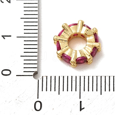 Brass Pave Cubic Zirconia European Beads CU-CBA0A9C-09G-A-1