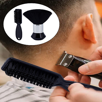 2Pcs 2 Styles Nylon Cleaning Brush & Barber Blade Cleaning Brush MRMJ-LP0001-13-1
