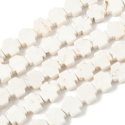 Geark Cross Natural Magnesite Beads Strands G-N0131-04C-1
