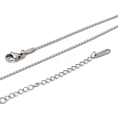 12Pcs 304 Stainless Steel Serpentine Chain Necklaces for Men Women NJEW-H093-19P-03-1