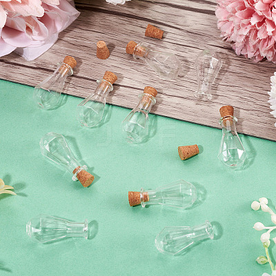 10Pcs Clear Glass Wishing Bottles AJEW-TA0002-85E-1