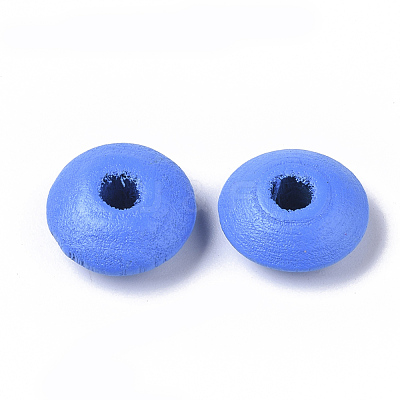 Spray Painted Natural Maple Wood Beads WOOD-T019-28-1