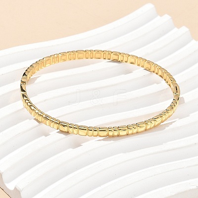 304 Stainless Steel Bangles for Women AJEW-P127-17G-1