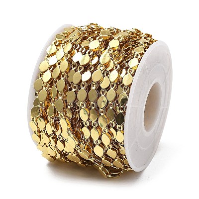 Brass Leaf Link Chains CHC-G024-04G-1