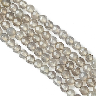 Natural Agate Round Beads Strand X-G-L084-4mm-08-1