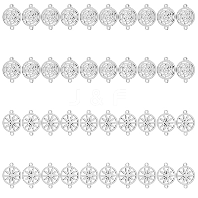 40Pcs 2 Styles Alloy Connector Charms FIND-DC0002-58-1