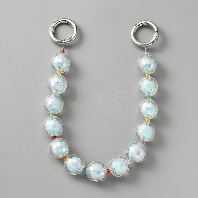 Beads in Beads Style Faceted Acrylic Chain Bag Straps PURS-WH0001-52D-1