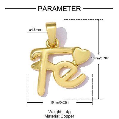 Brass Pendants KK-OY001-42G-1
