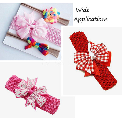 2 Rolls 2 Sizes Polyester Elastic Ribbon EW-TA0001-02J-1