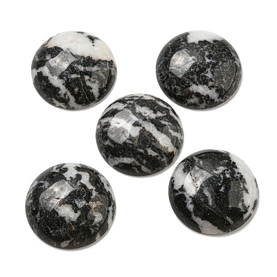 Natural Black Zebra Jasper Cabochons G-C115-02B-19-1