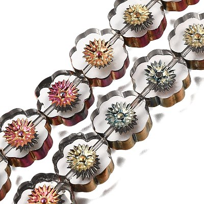 Electroplated Transparent Glass Beads Strands GL-CBA98F0-05F-1