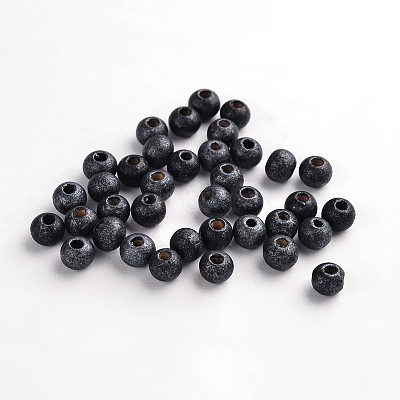 Round Natural Wood Beads WOOD-Q017-6mm-09-LF-1