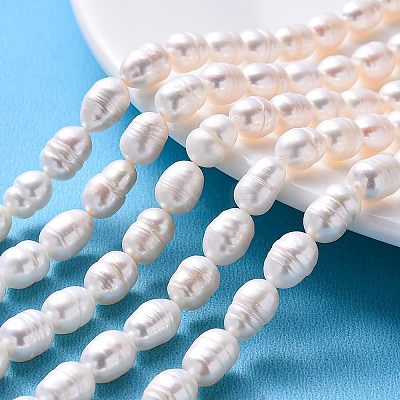 2 Strands Natural Cultured Freshwater Pearl Beads Strands PEAR-NB0001-10-1