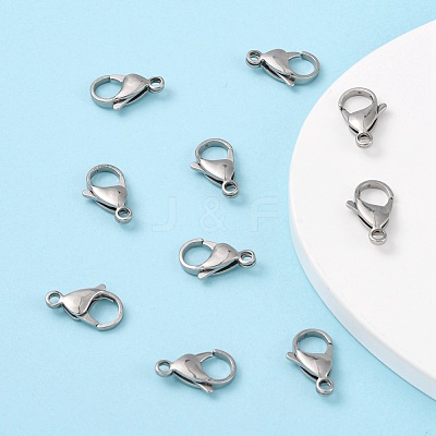 Tarnish Resistant Polished 316 Surgical Stainless Steel Lobster Claw Clasps STAS-R072-18A-1