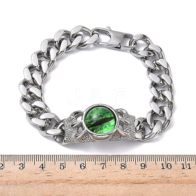 Eye 201/304 Stainless Steel Link Bracelets BJEW-F522-02P-02-1