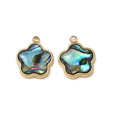 Natural Paua Shell Pendants STAS-G397-12G-02-1