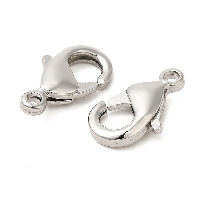 Rack Plating Brass Lobster Claw Clasps KK-F090-27P-03-1