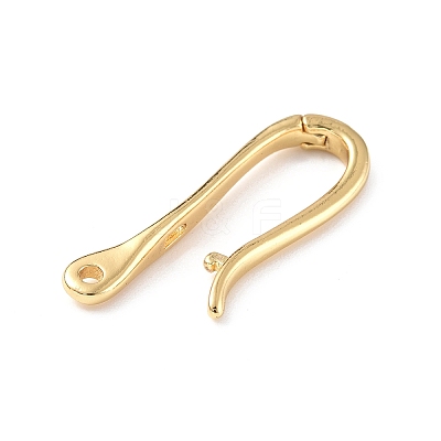 Rack Plating Brass Hook Clasps KK-E073-01G-1