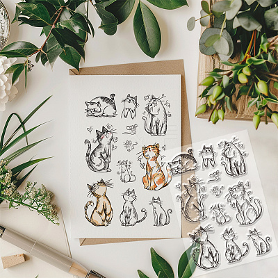 Custom Summer Theme PVC Plastic Clear Stamps DIY-WH0631-0643-1