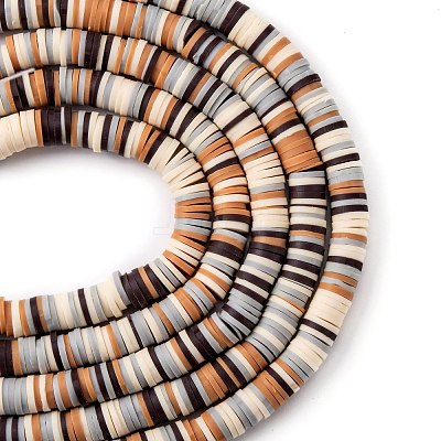 Handmade Polymer Clay Beads Strands CLAY-R089-8mm-T005-1