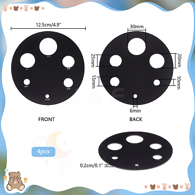 Acrylic Measuring Tool for Doll Craft Eyes TOOL-WH0155-110B-02-1