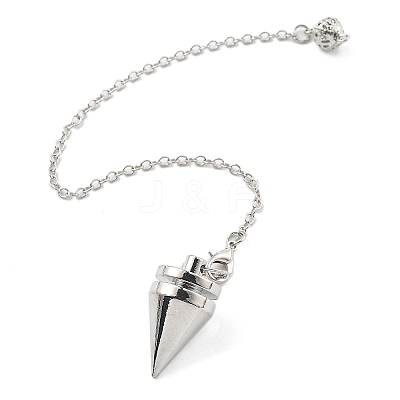 Brass Dowsing Pendulum Big Pointed Cone Pendants KK-H491-05P-1
