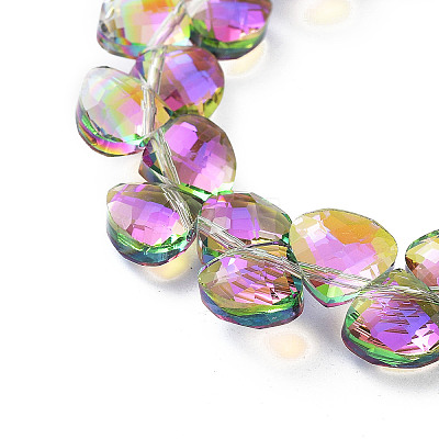 Electroplate Triangle Glass Beads Strands EGLA-A036-11A-M-1