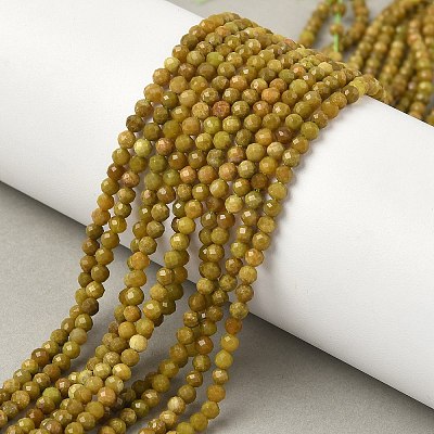 Natural Yellow Green Opal Beads Strands G-D306-A06-3mm-1