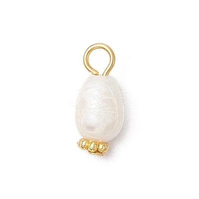 Natural Cultured Freshwater Pearl Rice Pendants PALLOY-JF03922-02-1