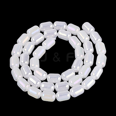 Electroplate Imitation Jade Glass Beads Strands EGLA-Q132-03B-B01-1