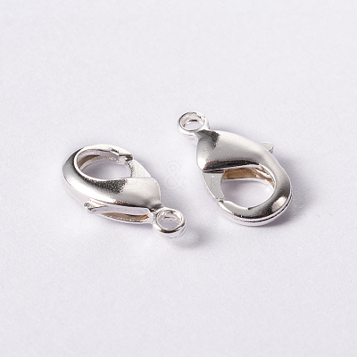 Brass Lobster Claw Clasps KK-903-S-NF-1