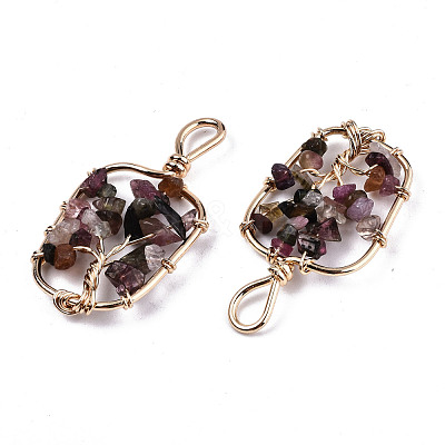 Natural Tourmaline Pendants G-T131-94-1