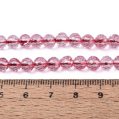 Dyed Transparent Crackle Glass Beads Strands GLAA-Q108-01A-A06-1