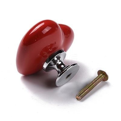 Heart-shaped Porcelain Cabinet Door Knobs FIND-Z004-16D-1
