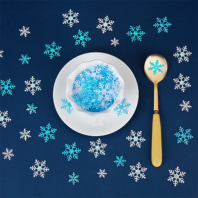 6 Bags 6 Style Snowflake Plastic Confetti DIY-OC0010-53-1