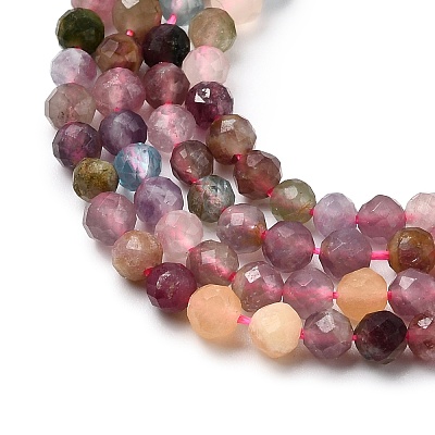 Natural Multicolor Tourmaline Beads Strands G-F460-31-1
