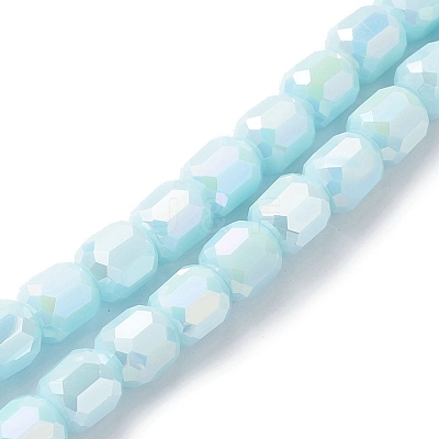 Electroplate Glass Beads Strands EGLA-K015-08E-1